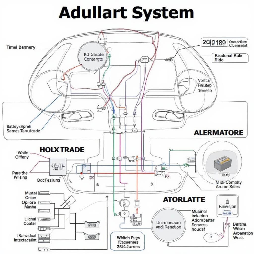 Detailed Diagram of a Modern Car's Electrical System