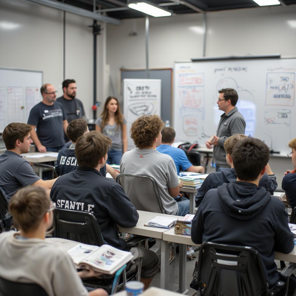 automotive paint school classroom teaching