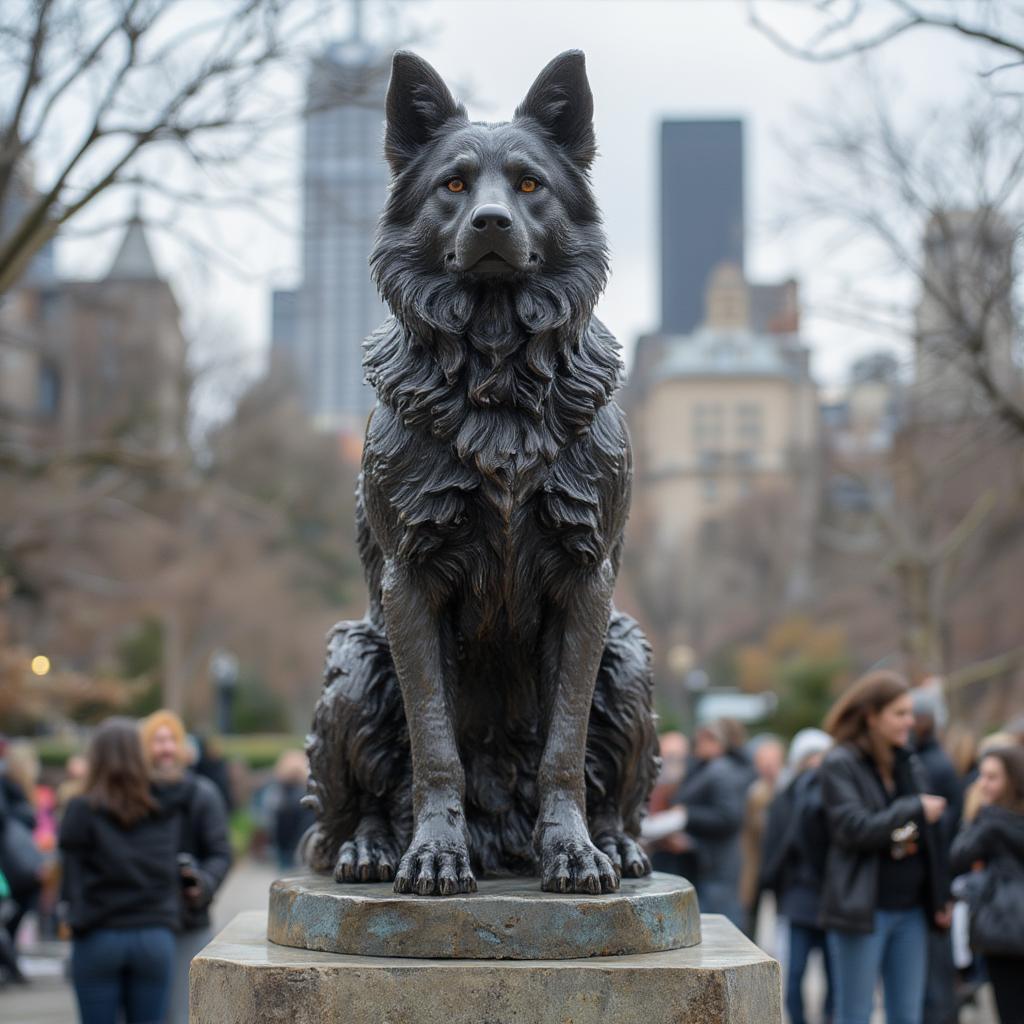 Balto bronze statue, central park ny, hero dog