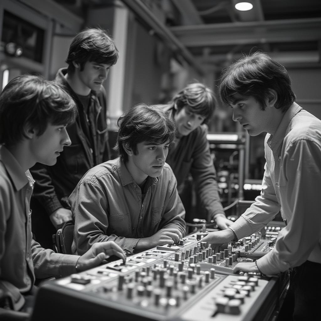 The Beatles Recording at Abbey Road Studios