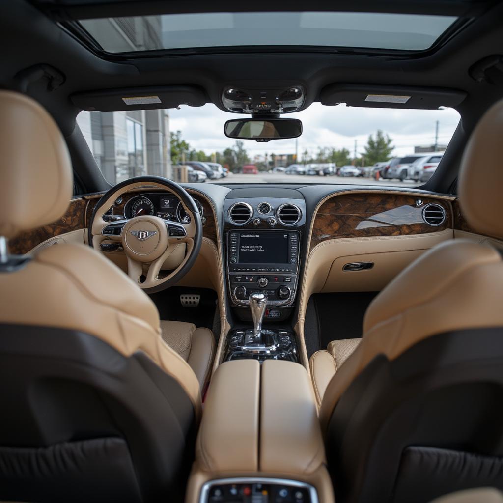 Luxurious Interior of a Bentley Continental GT