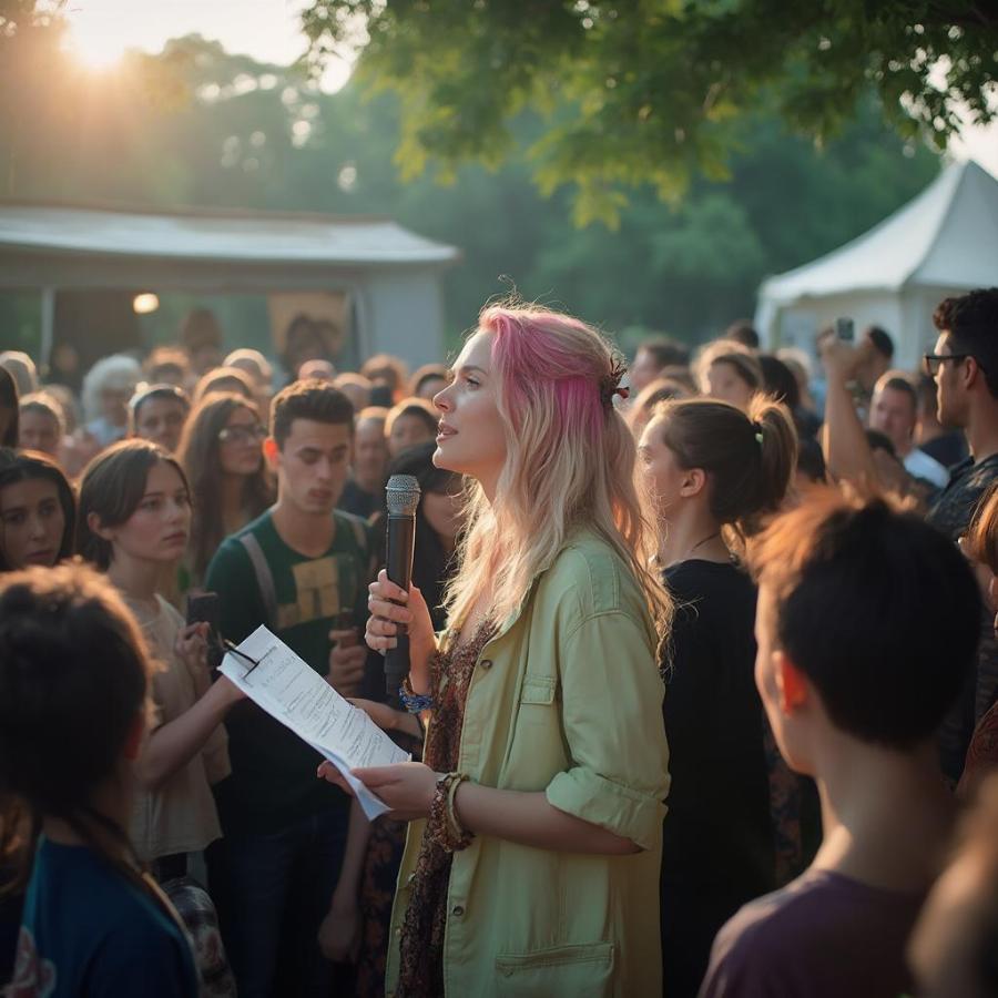 Billie Eilish Speaking at a Climate Change Event