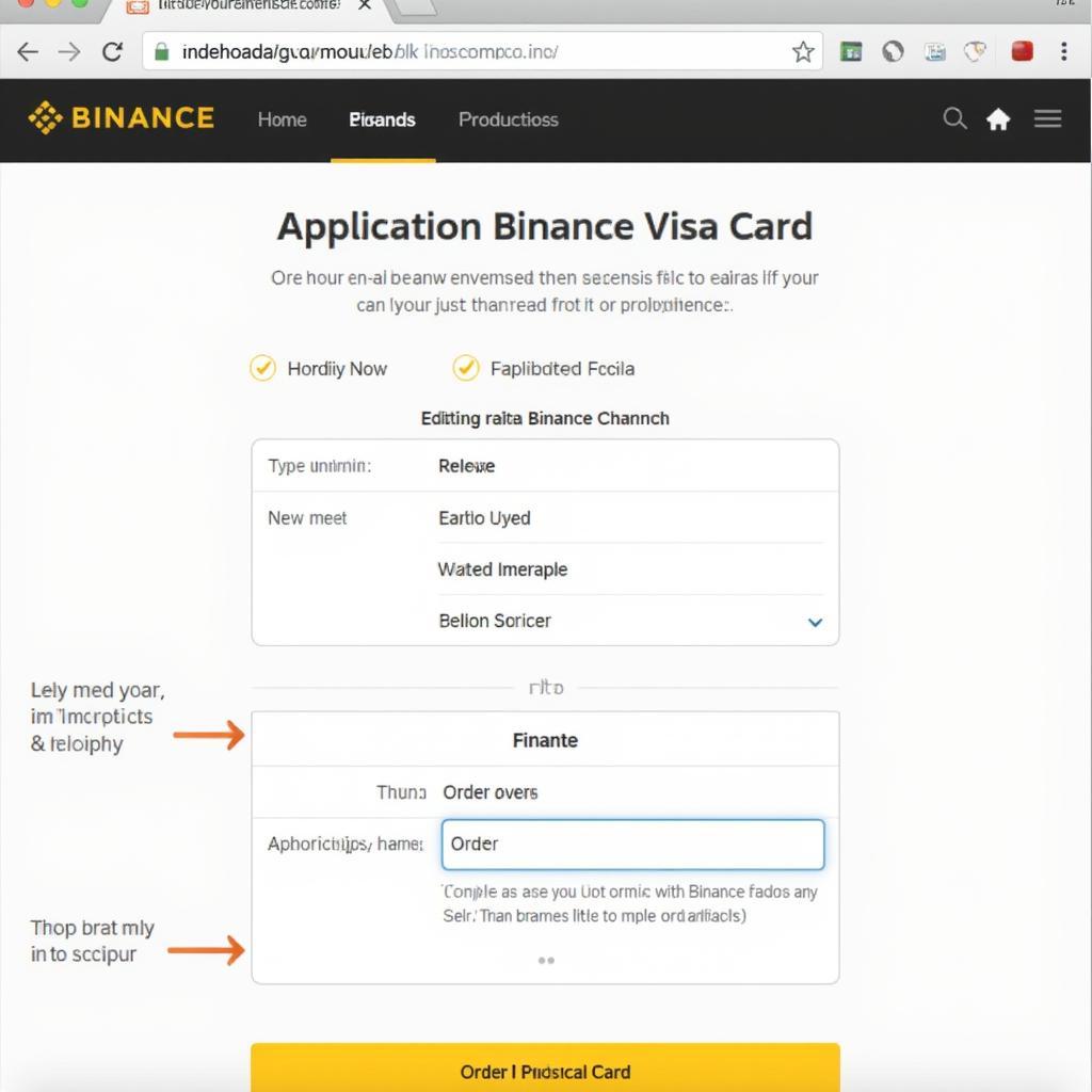 Binance Card Application Process