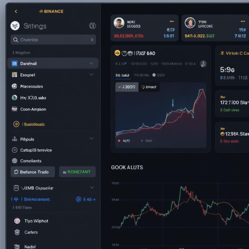 Binance Desktop Widget Main Interface