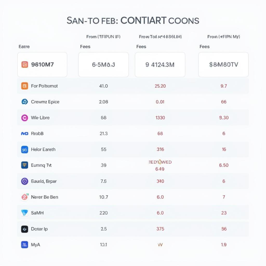 Fee comparison table Binance to PayMaya transfer