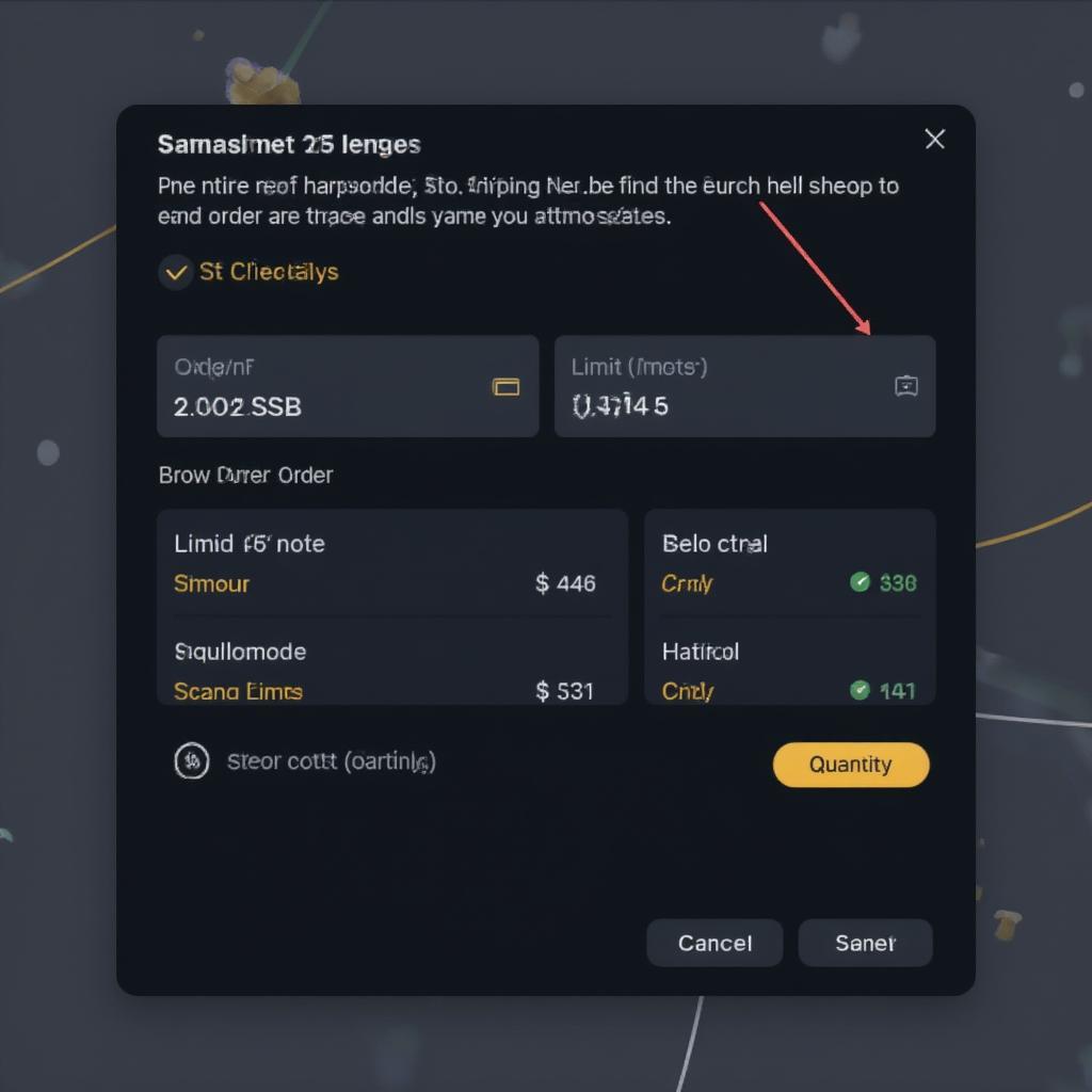 Binance Spot Order Placement Screen