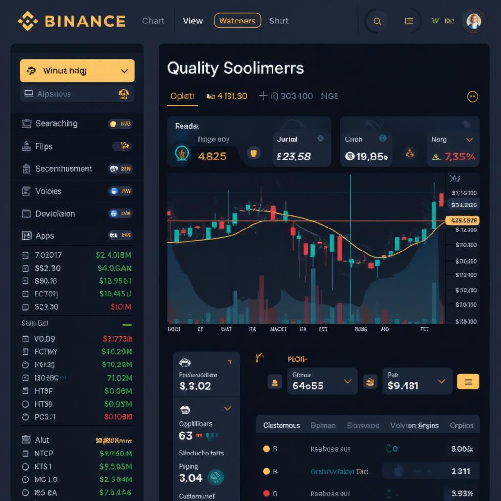 customized binance trading interface