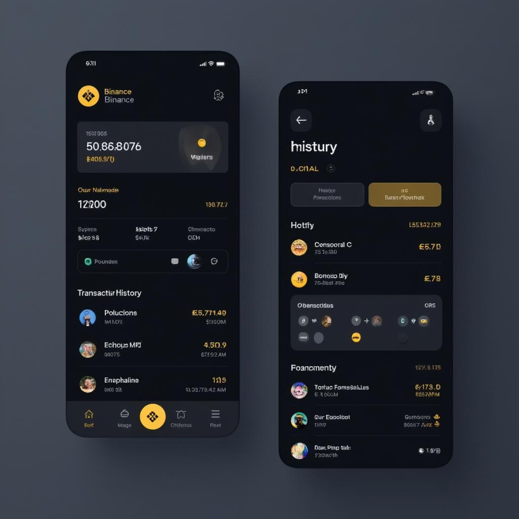 binance wallet interface