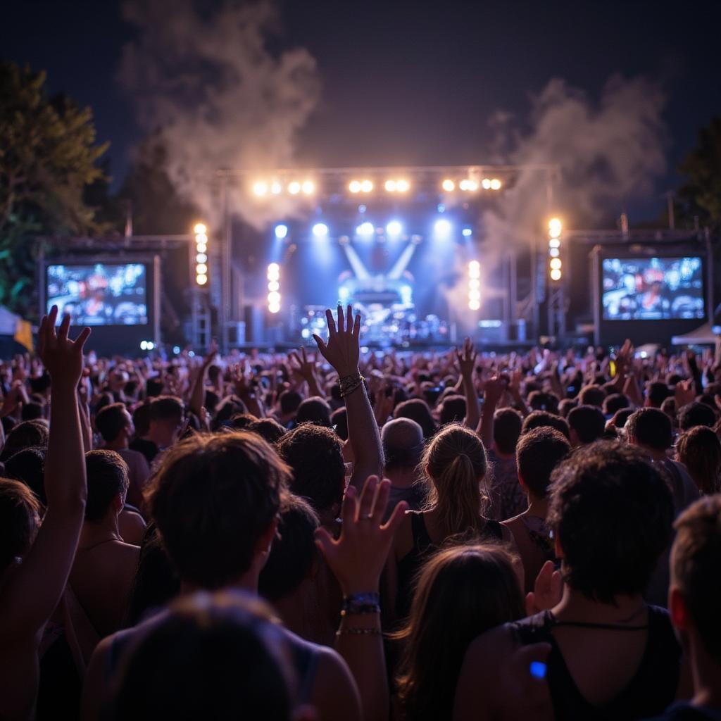 Crowd at blue ridge rock festival