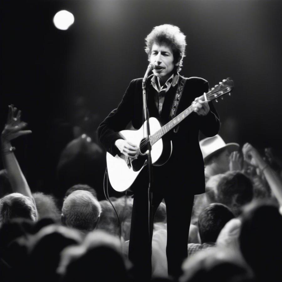 Bob Dylan's intense connection with the audience during a 1990 concert