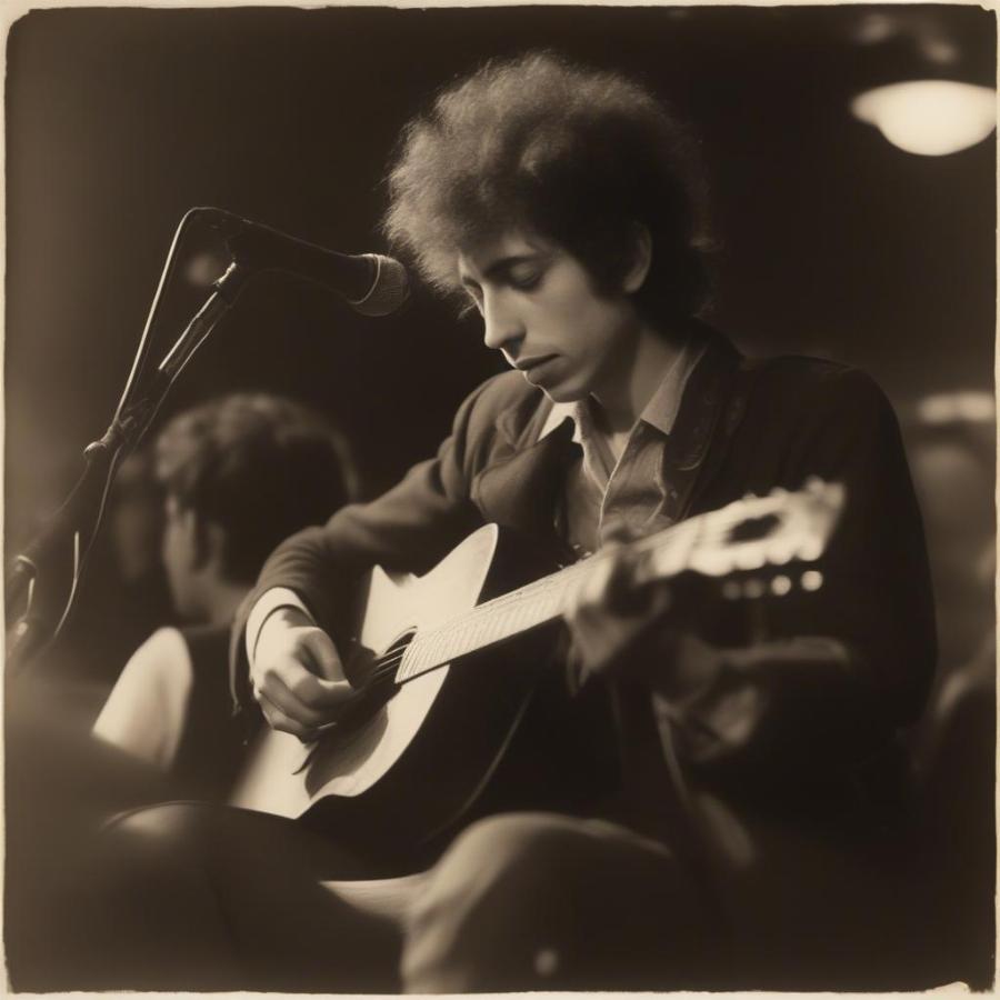 Bob Dylan in his early years in Greenwich Village