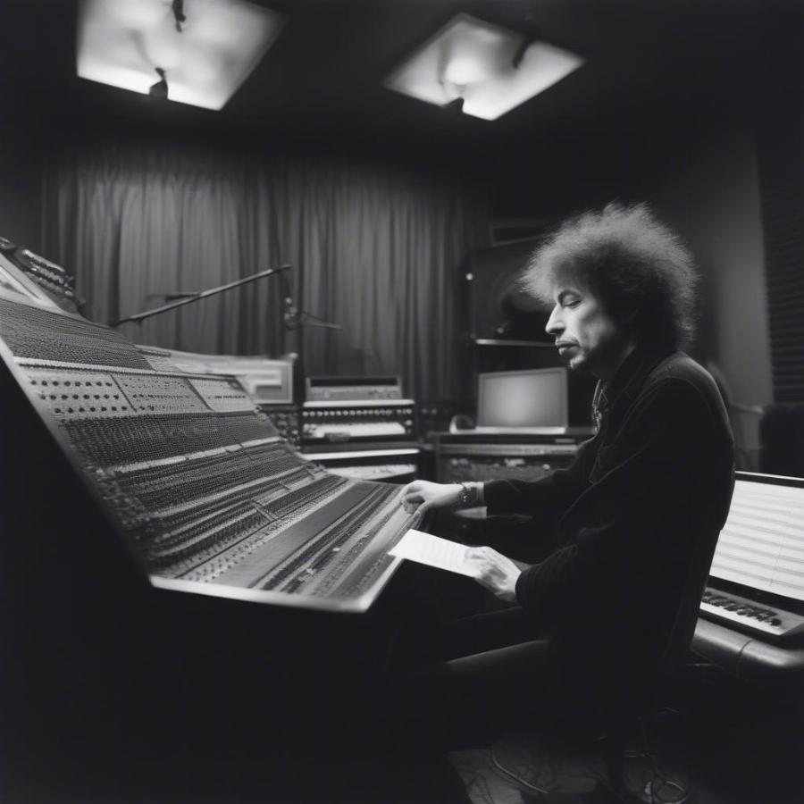 Bob Dylan in the Recording Studio during the Infidels Sessions