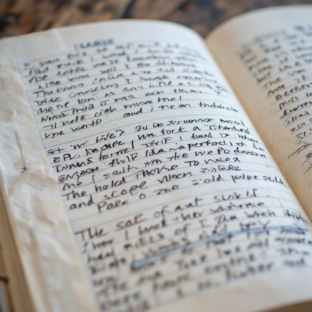 bob dylan notebook with lyrics