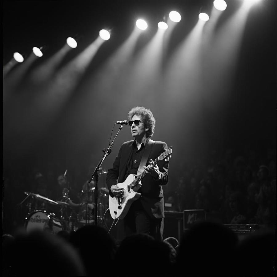 Bob Dylan performing live at Madison Square Garden