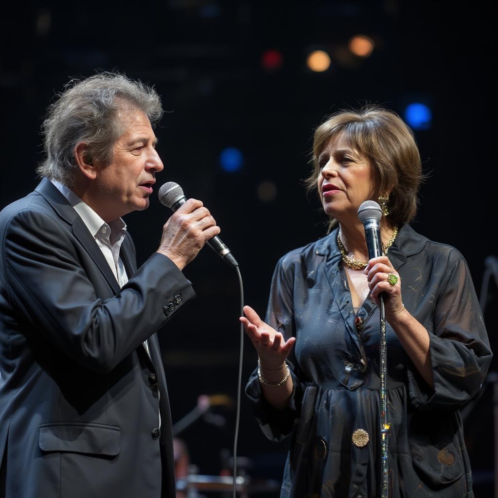 Bob Dylan and Mavis Staples Singing