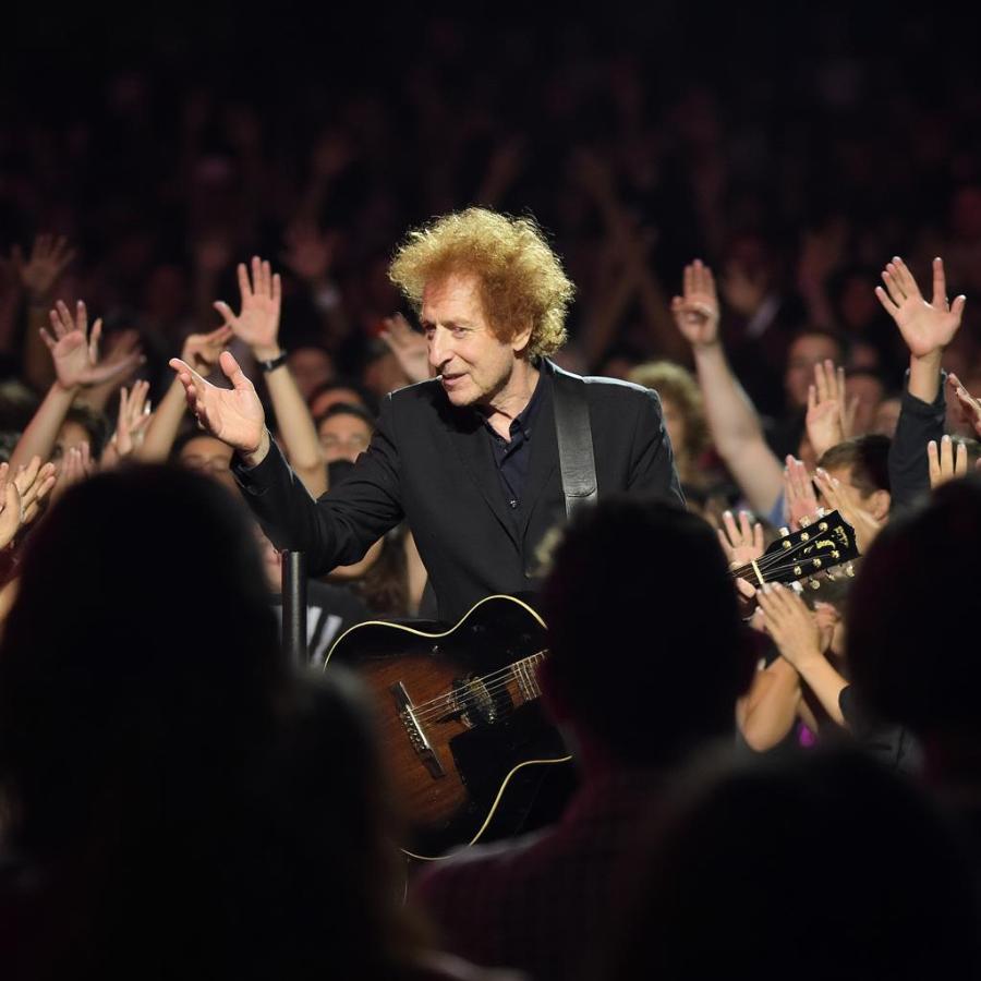 Bob Dylan interacting with the audience at Madison Square Garden