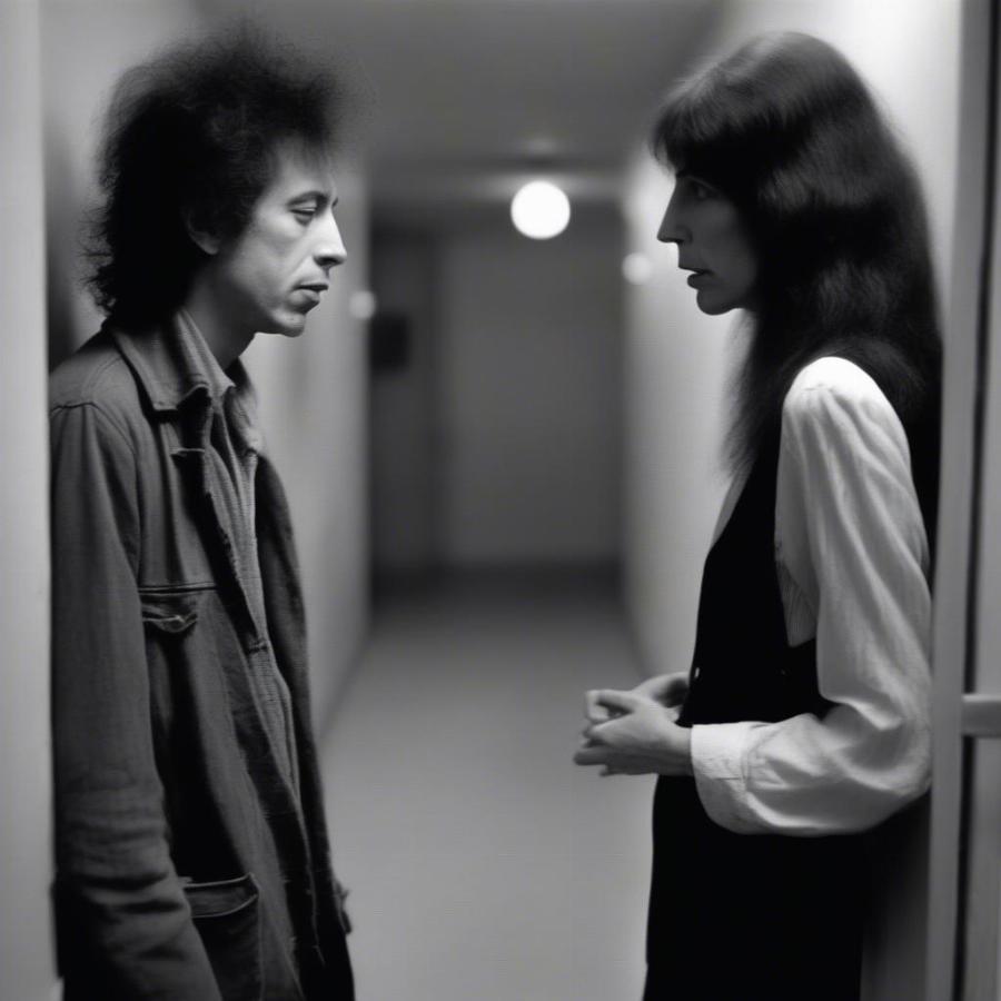 Bob Dylan and Patti Smith at the Chelsea Hotel