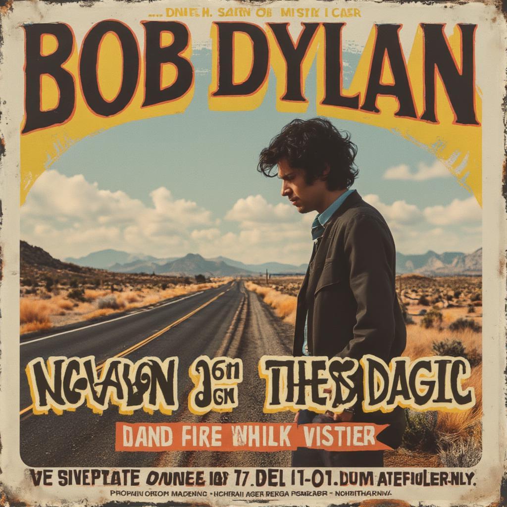 Bob Dylan Never Ending Tour concert poster in Phoenix