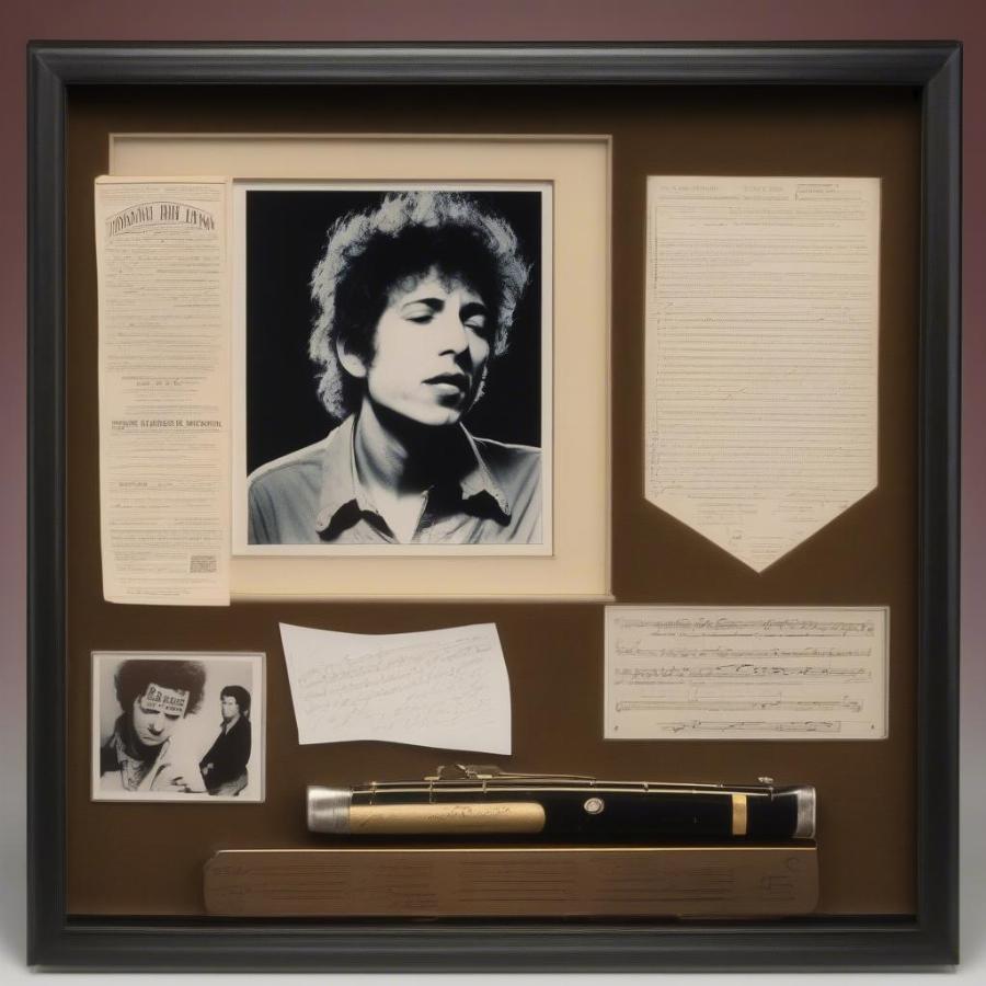 Bob Dylan Rare Collectibles on Display