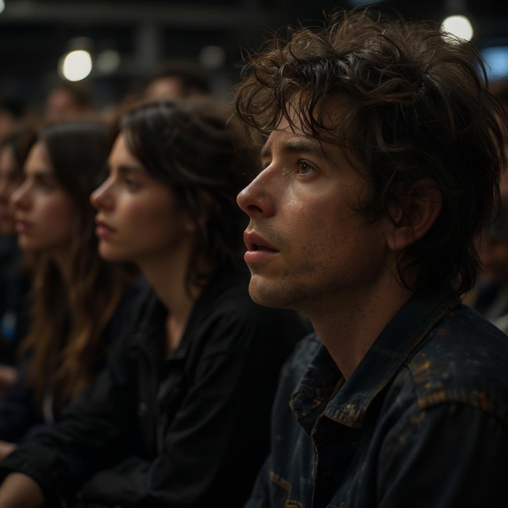 Fans at a Listening Party for Bob Dylan's Rough and Rowdy Ways