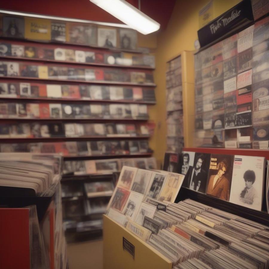 Bob Dylan Shop Vinyl Records Display