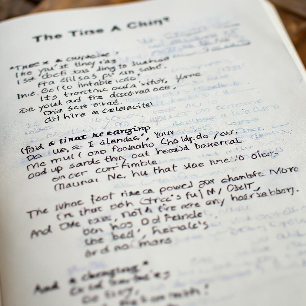 the times they are a changing handwritten lyrics