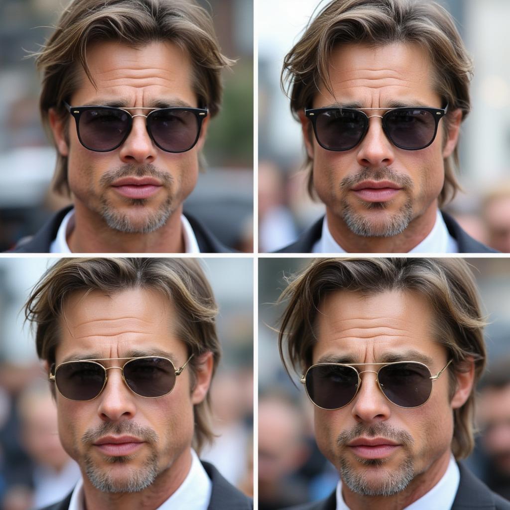 brad pitt diverse sunglasses style collection