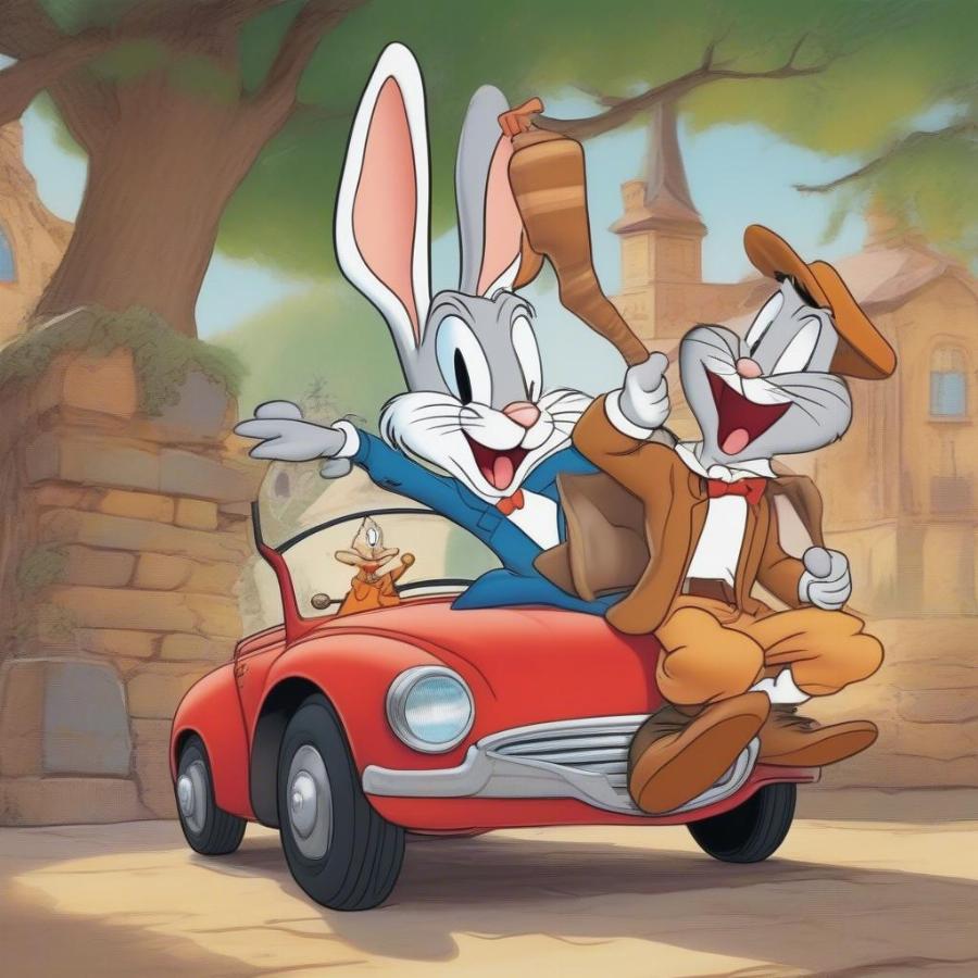 Bugs Bunny and Elmer Fudd in Rabbit of Seville