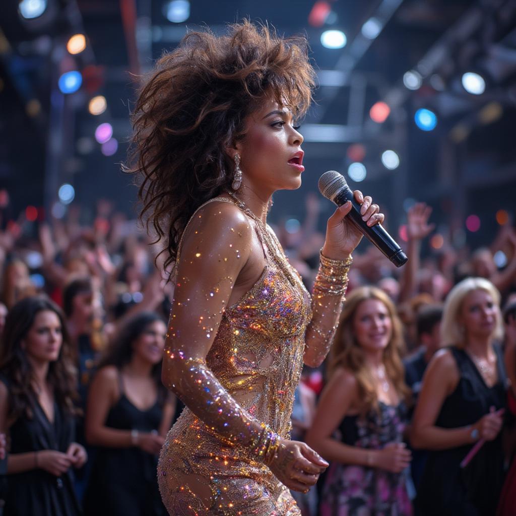 Chaka Khan performing solo in the 1980s