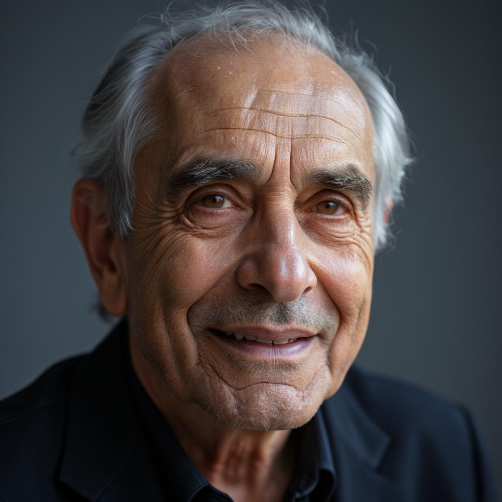 Charles Aznavour iconic portrait