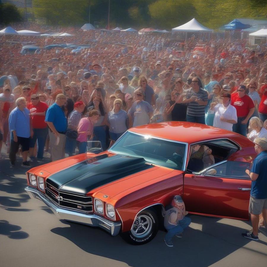 Chevelle on Display at Car Show