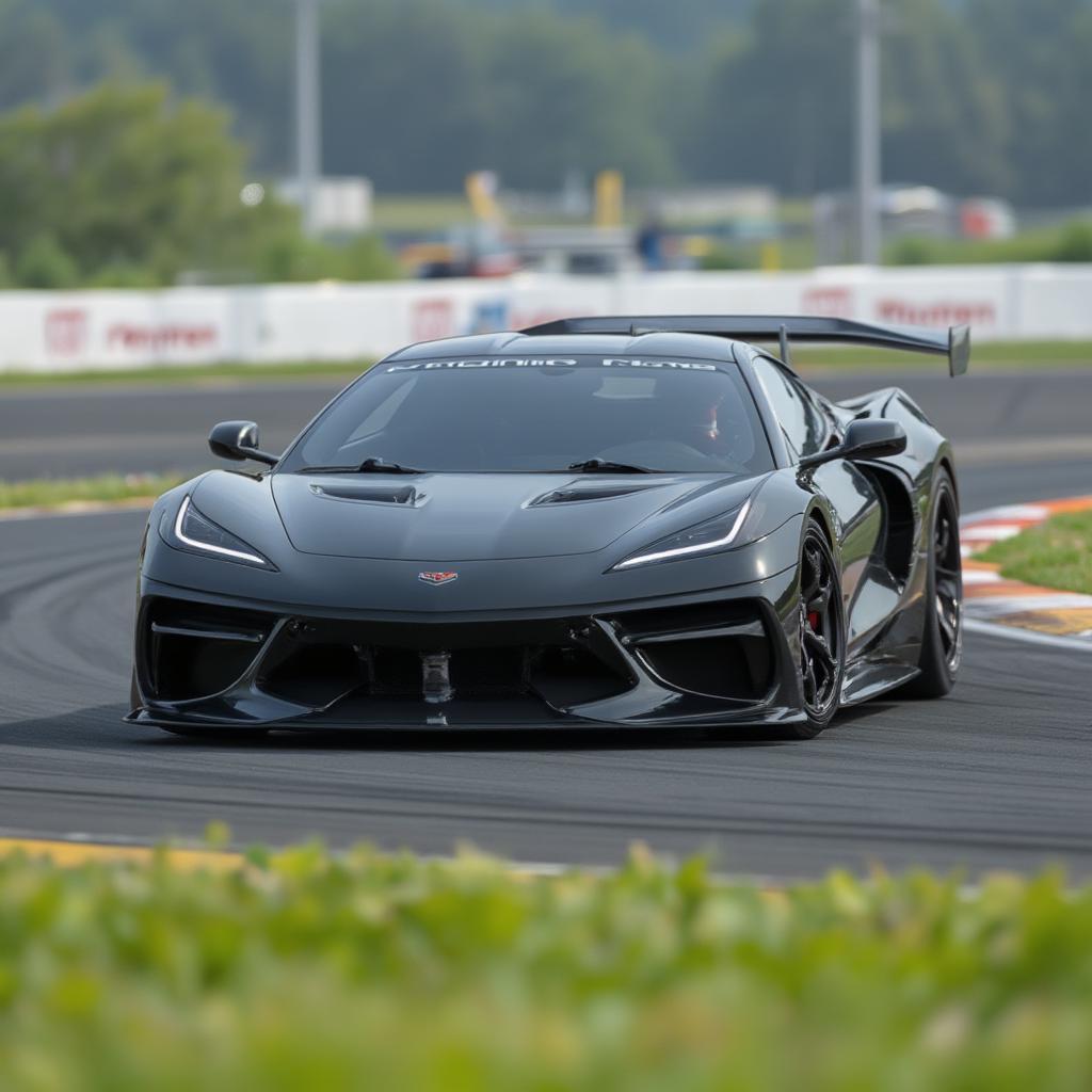 Chevrolet Corvette ZR1 on a racetrack