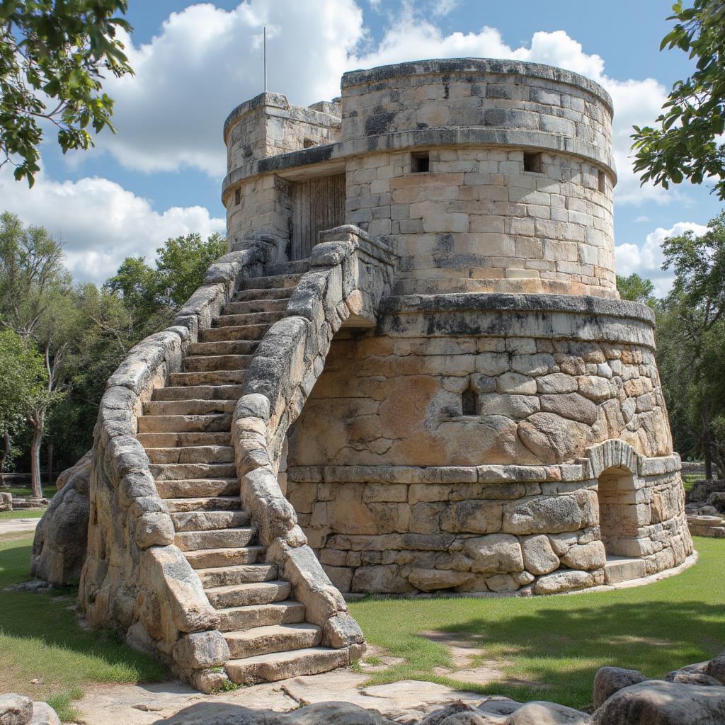 Chichen Itza Observatory El Caracol Astronomy: Mayan astronomical knowledge reflected in architecture.