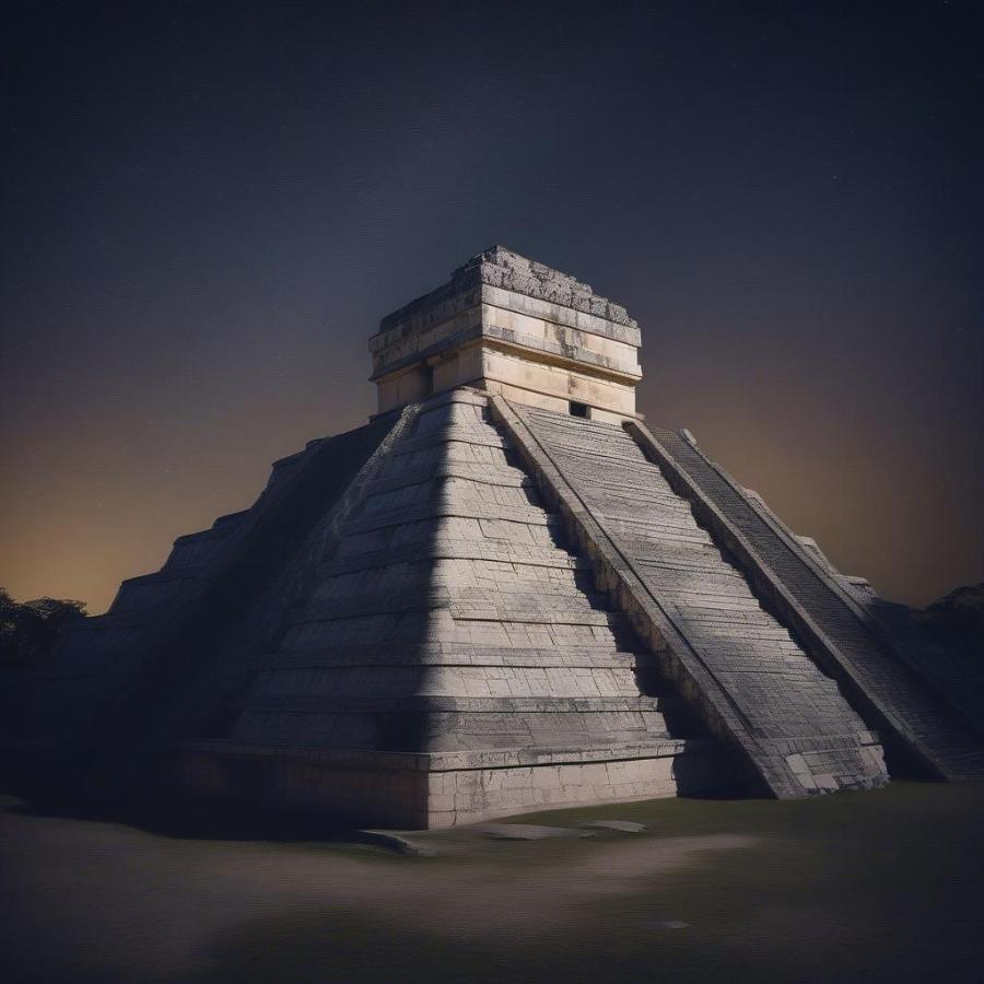 Chichen Itza Observatory El Caracol Under the Night Sky: Mayan Astronomy