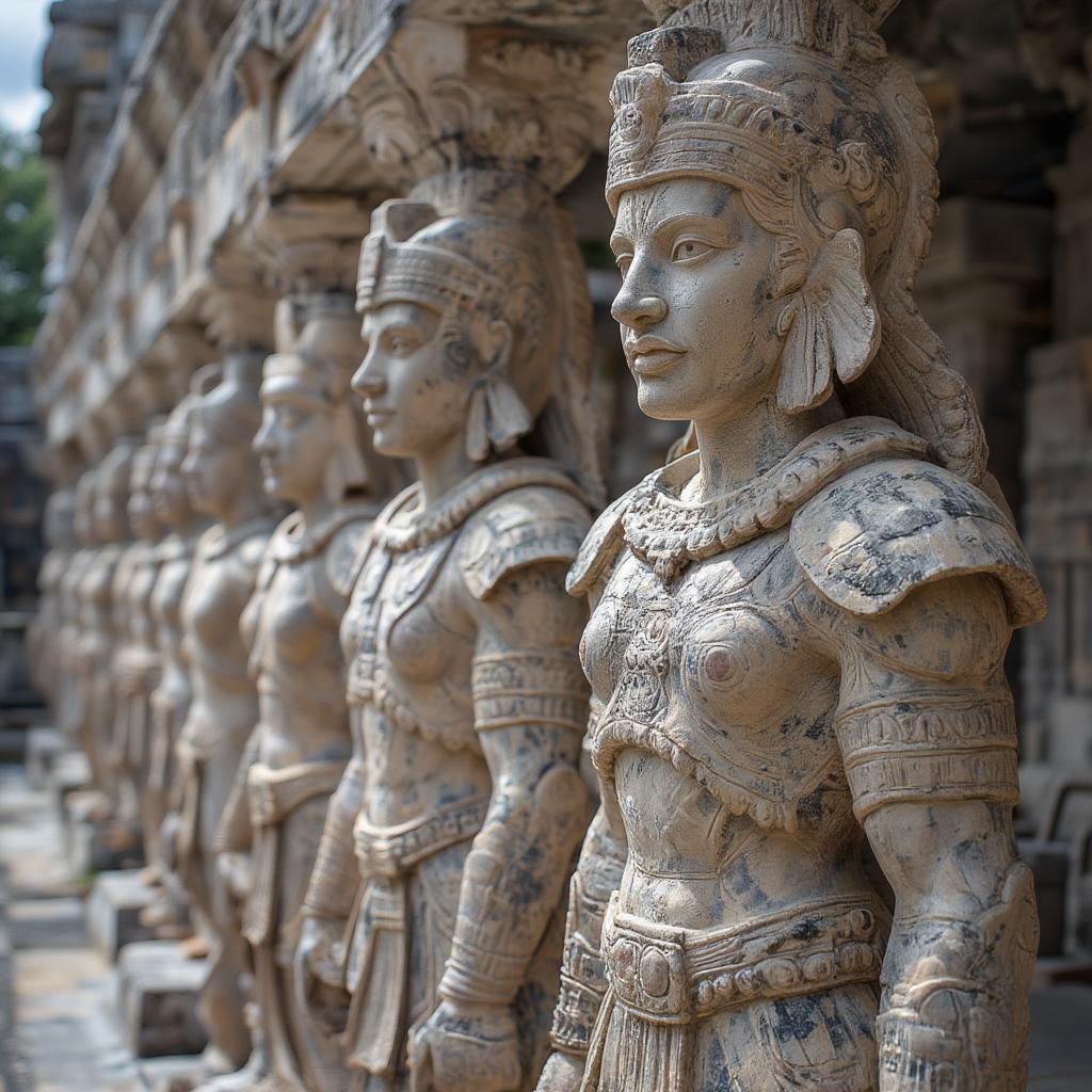 Intricate carvings at the Temple of the Warriors, Chichen Itza