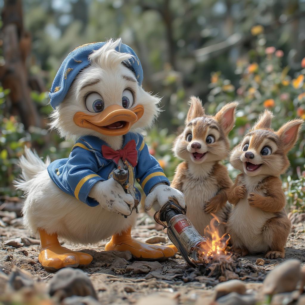 chip and dale and donald duck classic cartoon antics