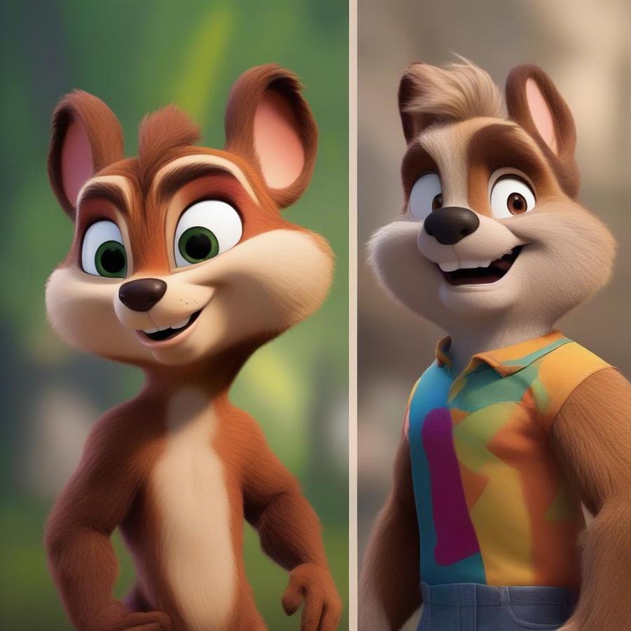 Chip and Dale: Contrasting Personalities