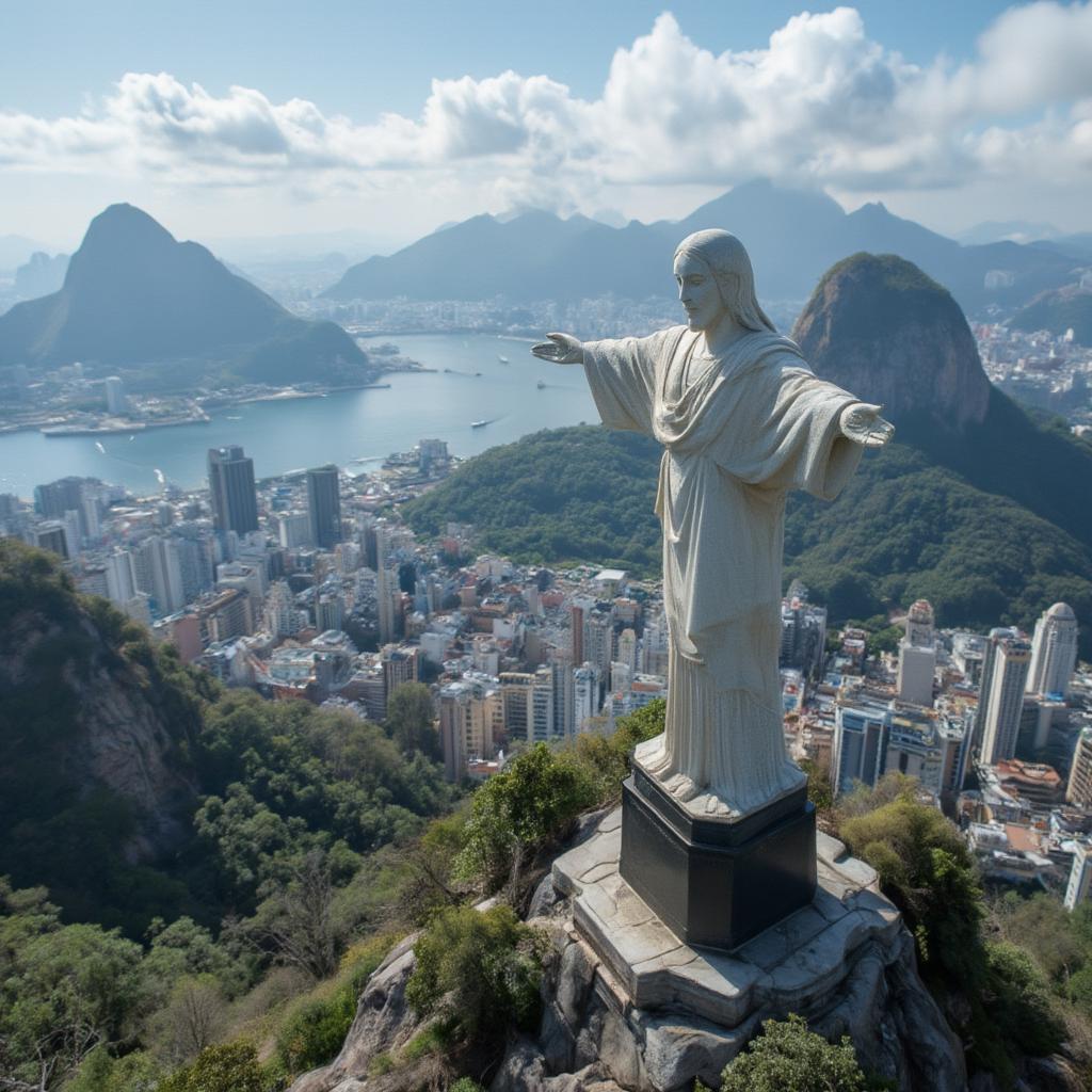 Christ the Redeemer statue overlooking Rio de Janeiro