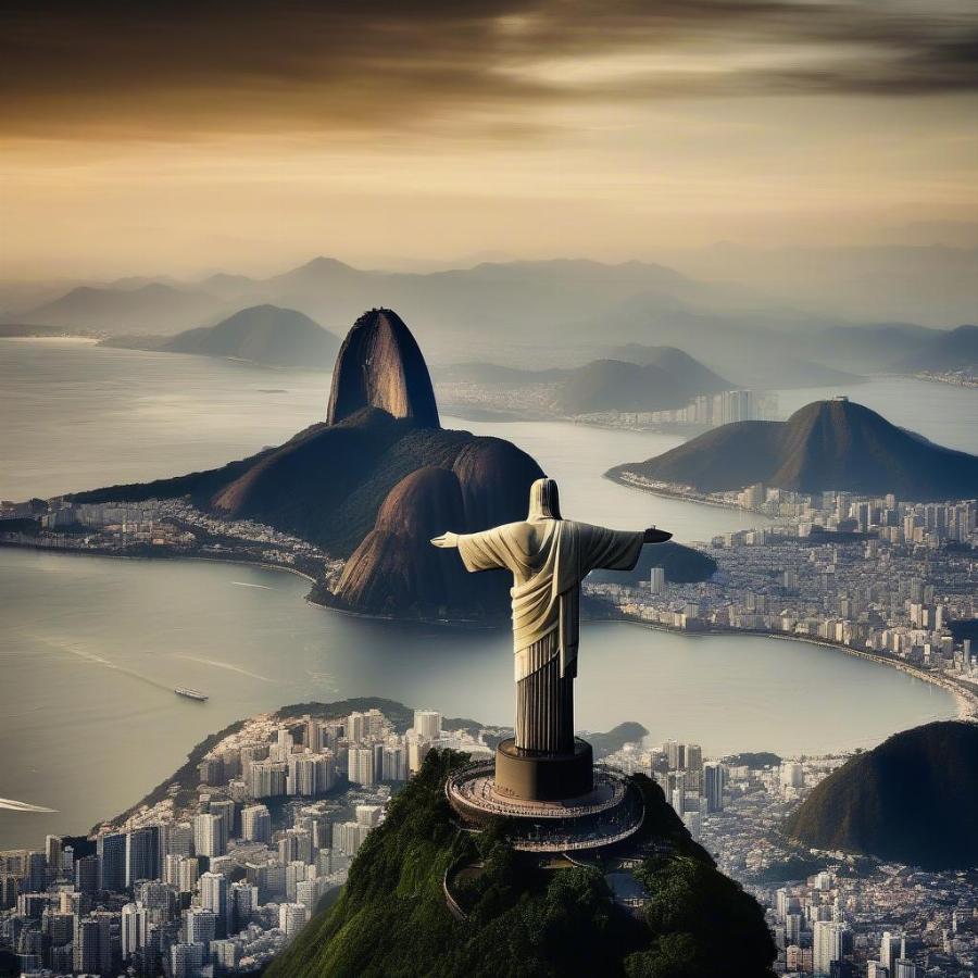 Christ the Redeemer statue overlooking Rio de Janeiro, a symbol of hope and faith.