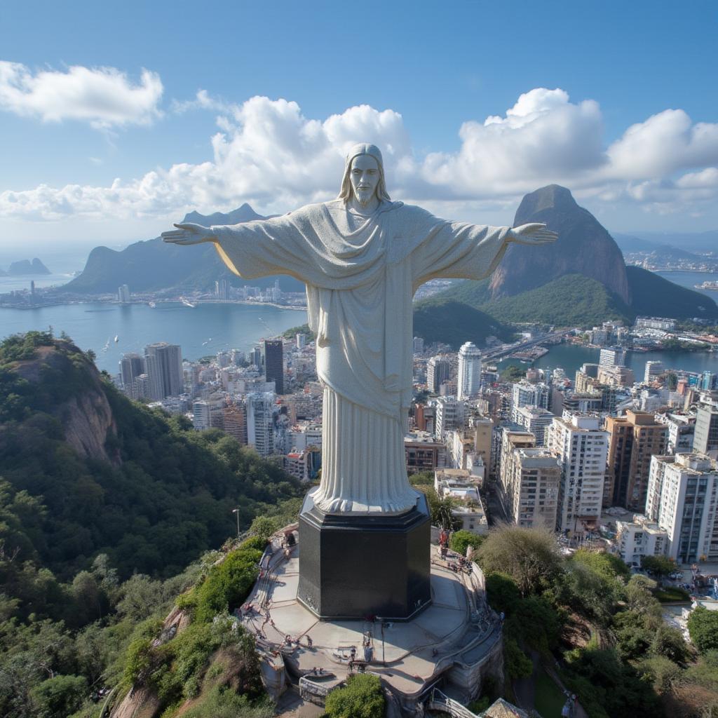 Christ the Redeemer statue overlooking Rio de Janeiro, one of the New 7 Wonders of the World.