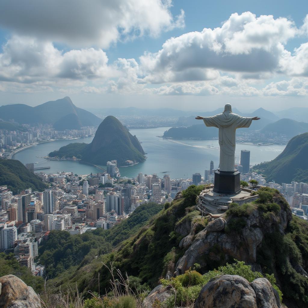 Christ the Redeemer statue overlooking Rio de Janeiro