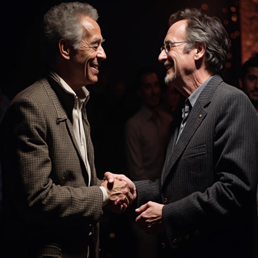 Chuck Berry and Eric Clapton Meeting Backstage