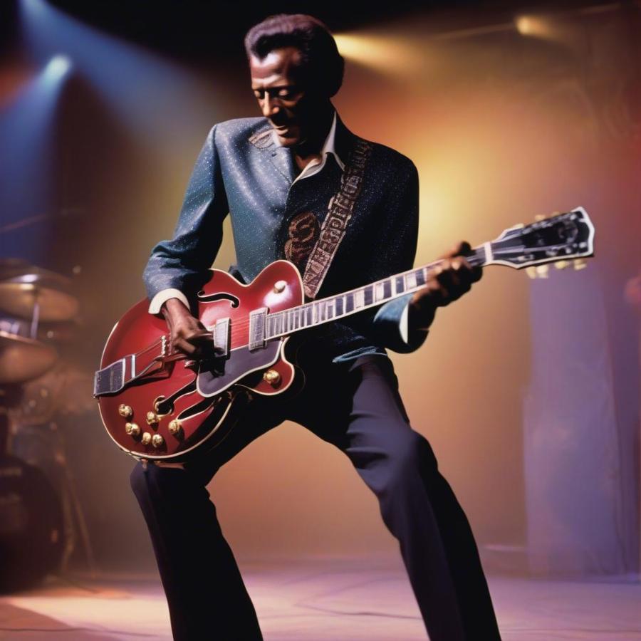 Chuck Berry Performing Live with his Gibson ES-355