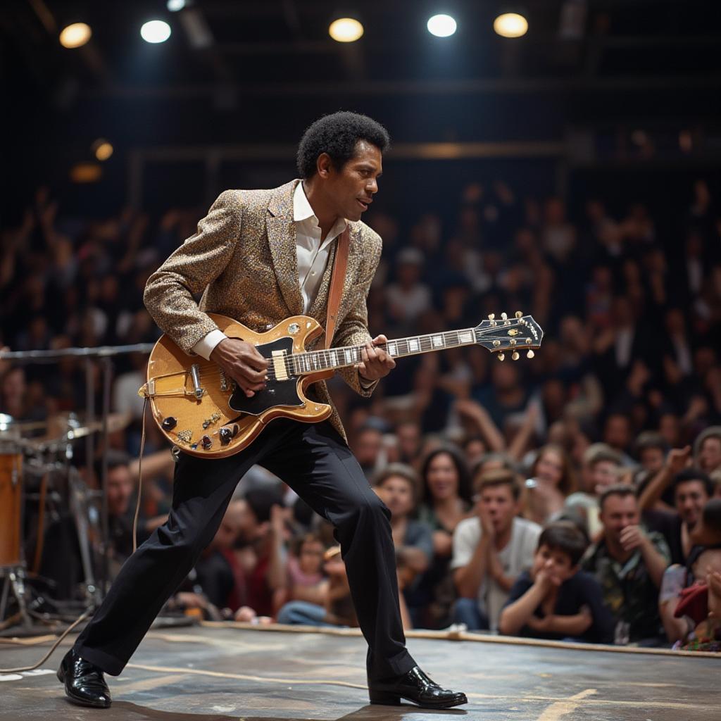 Chuck Berry Performing Johnny B. Goode Live