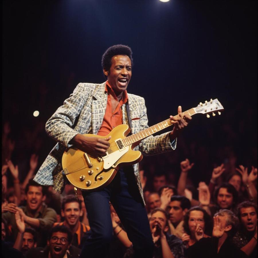 Chuck Berry Performing Roll Over Beethoven Live