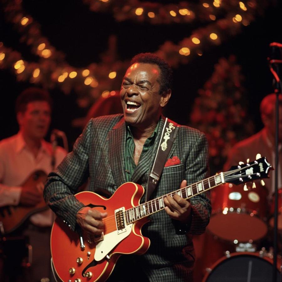 Chuck Berry Performing Run Rudolph Run Live