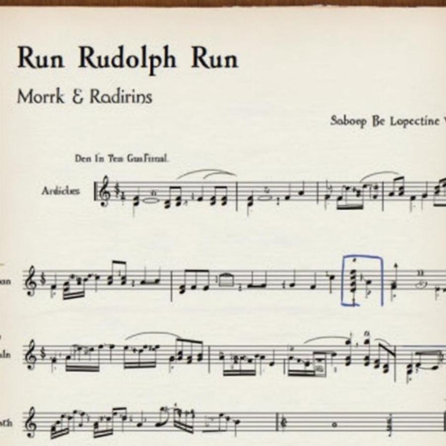 Sheet Music for Run Rudolph Run