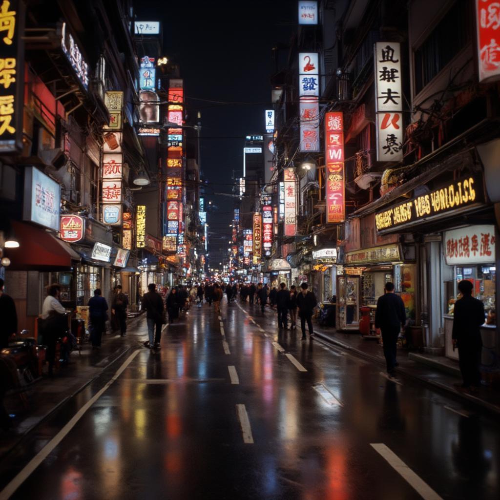 Hong Kong neon lights in Chungking Express setting the mood