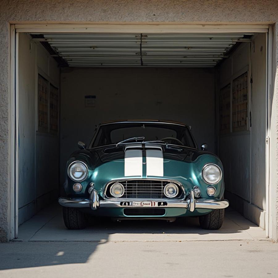 Classic Car Stored Safely in a Garage