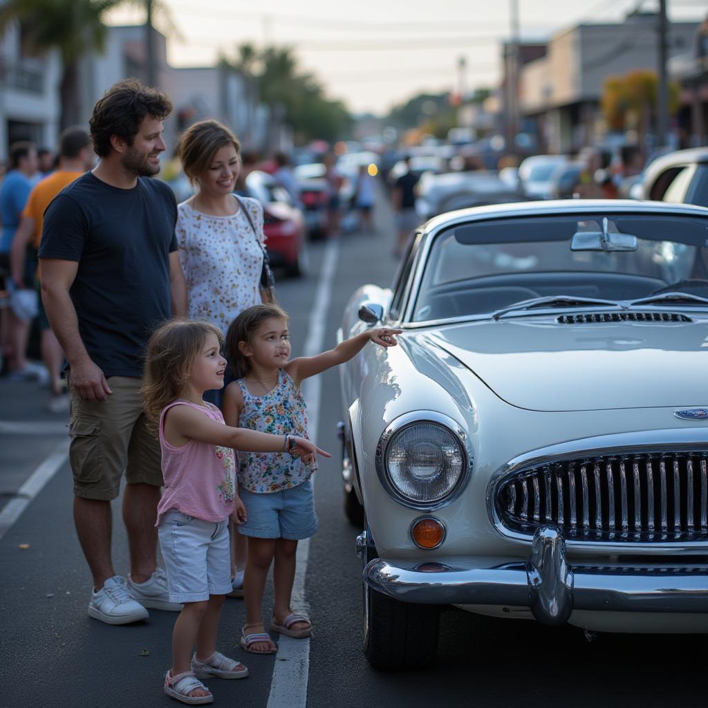 Family Fun at a Classic Car Cruise Night